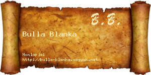 Bulla Blanka névjegykártya